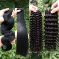 Cabello humano trama cruda Virgin Cutícula Alineada Remy Hair Extensión Whosale sin procesar Bundles de cabello humano barato de Malasia